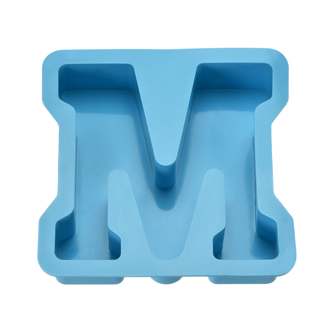 Harfington Silicone Resin Letter Mold 3D Mold for Epoxy Resin Art Large M Blue 6inch