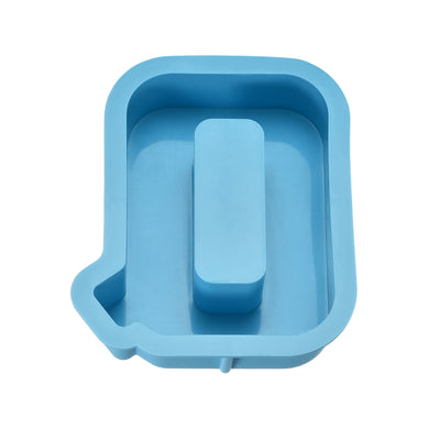 Harfington Silicone Resin Letter Mold 3D Mold for Epoxy Resin Art Large Q Blue 6inch