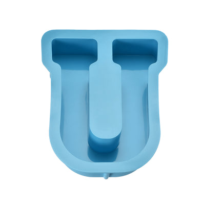 Harfington Silicone Resin Letter Mold 3D Mold for Epoxy Resin Art Large U Blue 6inch