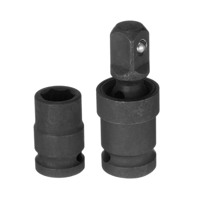 Harfington 14mm Impact Shallow Socket 1/2" Drive CR-MO Steel with 360° Universal Joint