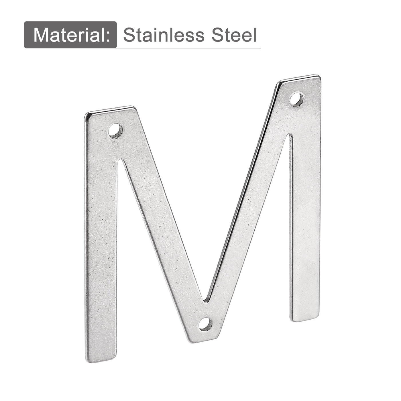 uxcell Uxcell 1.97 Inch Stainless Steel House Letter M for Mailbox Hotel Address Door Sign