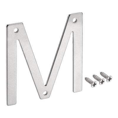 uxcell Uxcell 1.97 Inch Stainless Steel House Letter M for Mailbox Hotel Address Door Sign