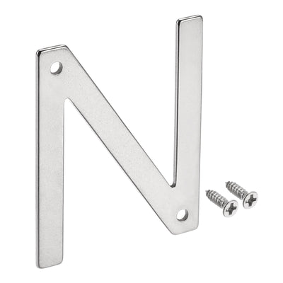 uxcell Uxcell 1.97 Inch Stainless Steel House Letter N for Mailbox Hotel Address Door Sign