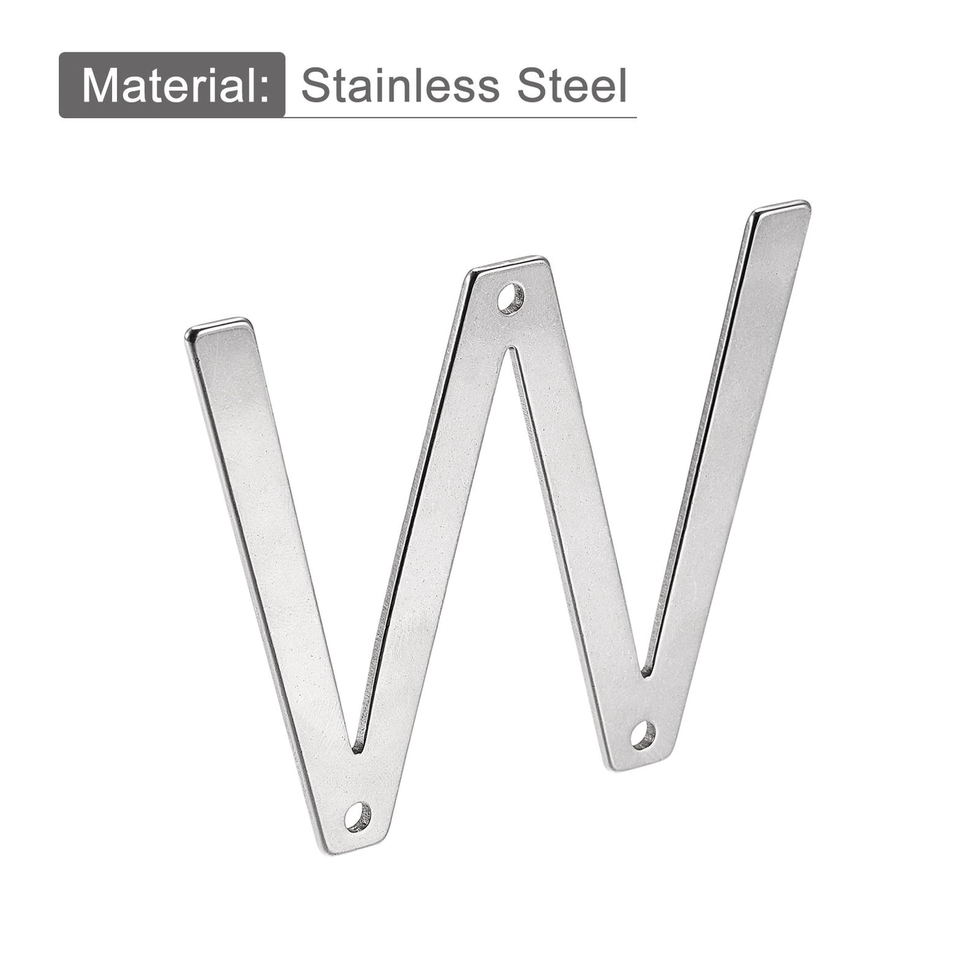 uxcell Uxcell 1.97 Inch Stainless Steel House Letter W for Mailbox Hotel Address Door Sign