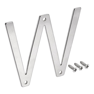 uxcell Uxcell 1.97 Inch Stainless Steel House Letter W for Mailbox Hotel Address Door Sign