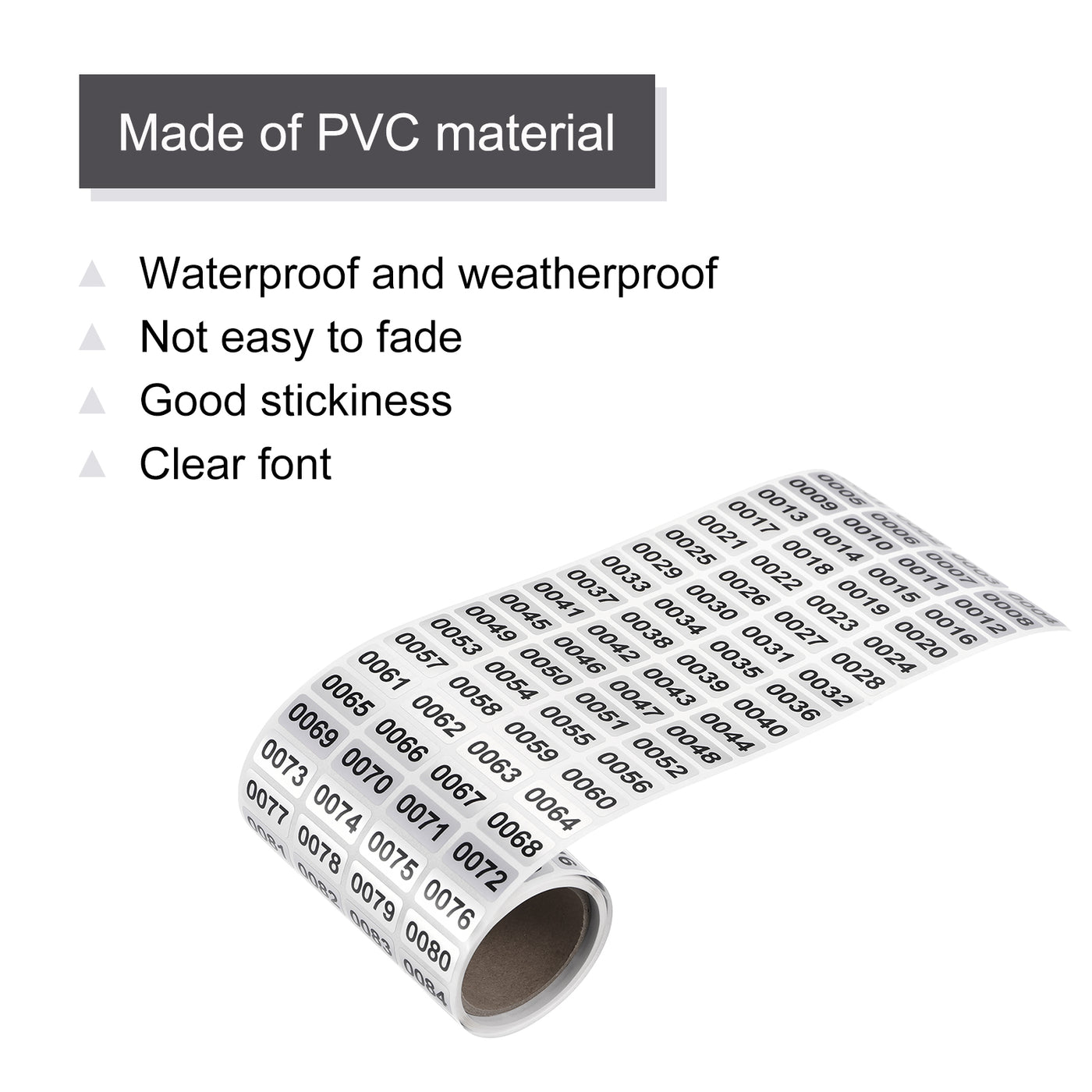 Harfington 1 to 1000 Consecutive Number Stickers Inventory Label Black Numbers for Office Warehouse Numbering Classification