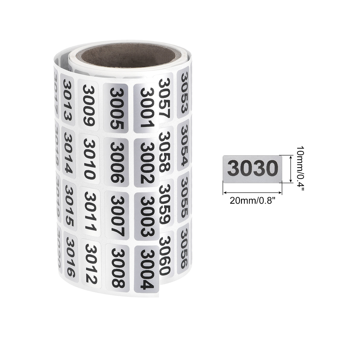 Harfington 3001 to 4000 Consecutive Number Stickers Inventory Label Black Numbers for Office Warehouse Numbering Classification