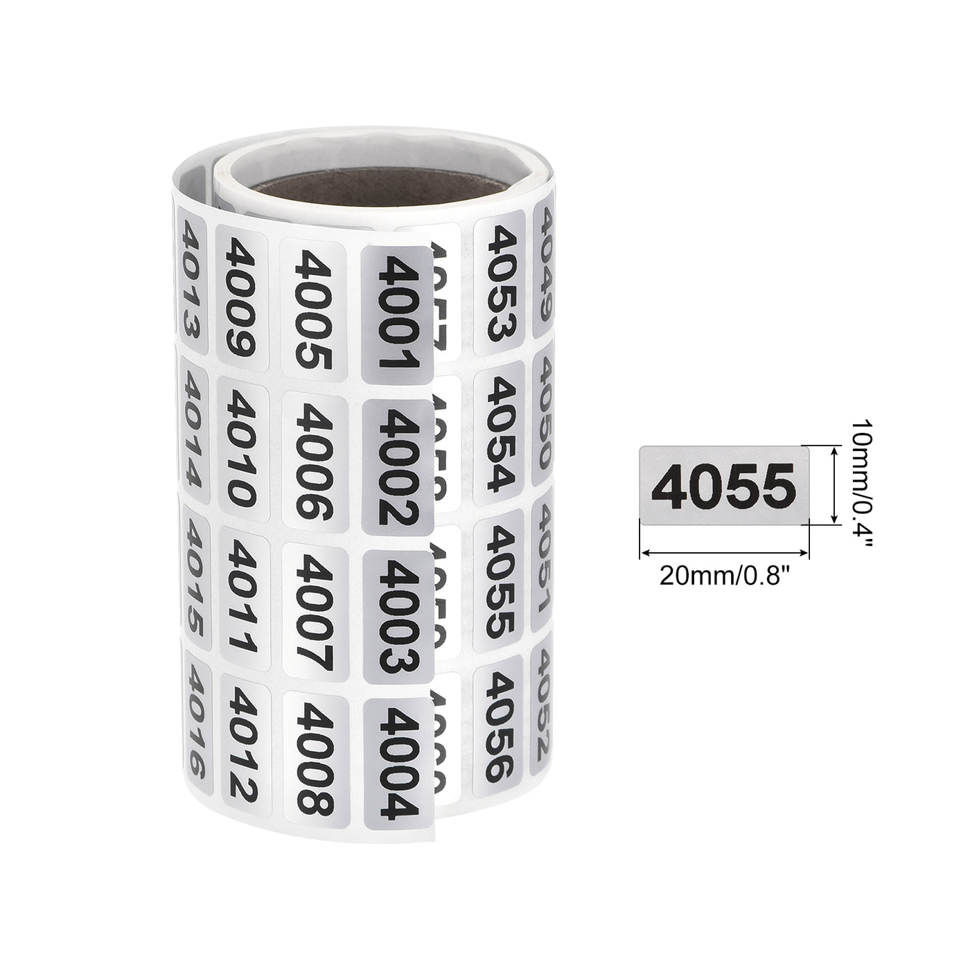 Harfington 4001 to 5000 Consecutive Number Stickers Inventory Label Black Numbers for Office Warehouse Numbering Classification