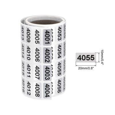 Harfington 4001 to 5000 Consecutive Number Stickers Inventory Label Black Numbers for Office Warehouse Numbering Classification