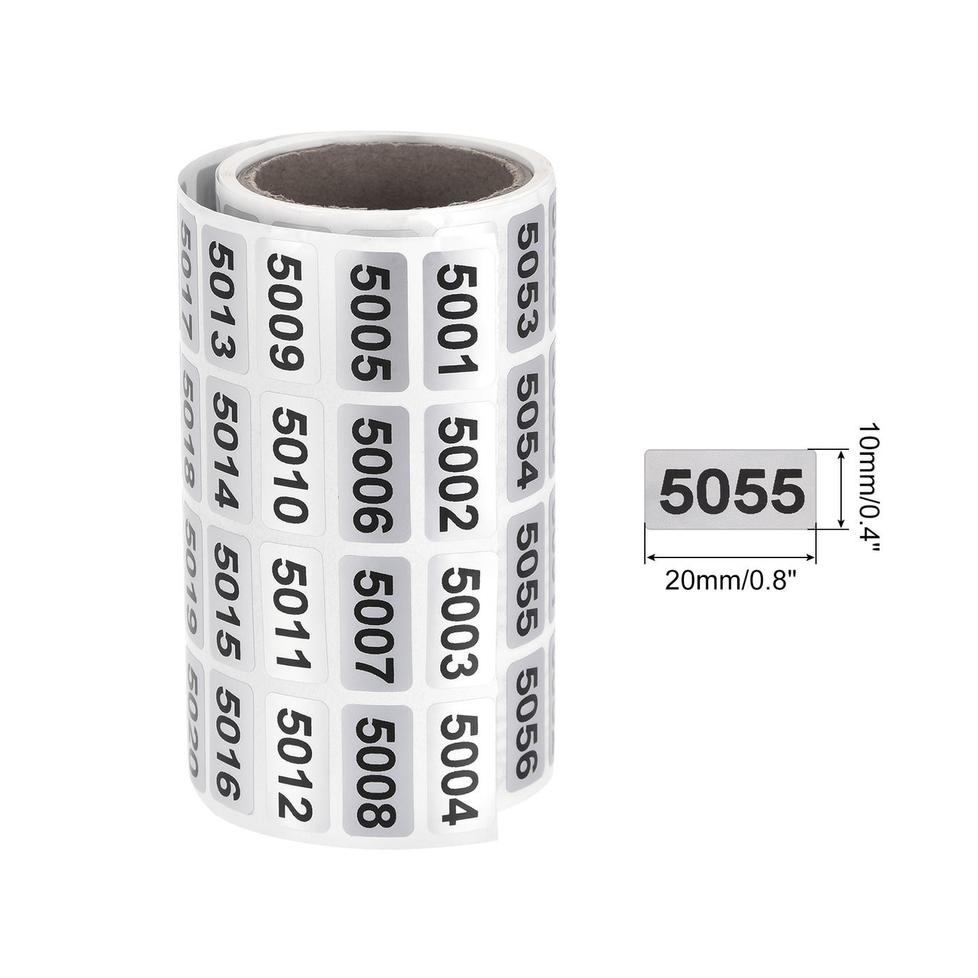 Harfington 5001 to 6000 Consecutive Number Stickers Inventory Label Black Numbers for Office Warehouse Numbering Classification