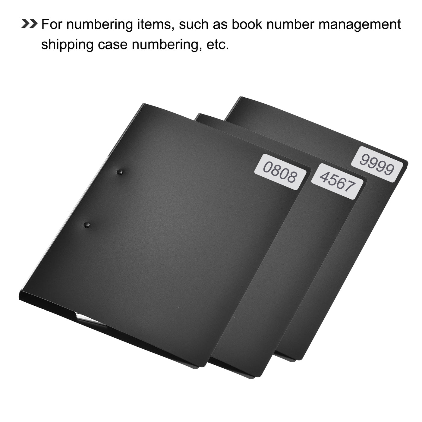 Harfington 1 to 2000 Consecutive Number Stickers Inventory Label Black Numbers for Office Warehouse Numbering Classification