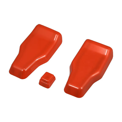 Harfington 3pcs Rear Tail Door Window Hinge Rain Wiper Nozzle Cover Trim Orange for Jeep Wrangler JL JLU Sports 2018-2022