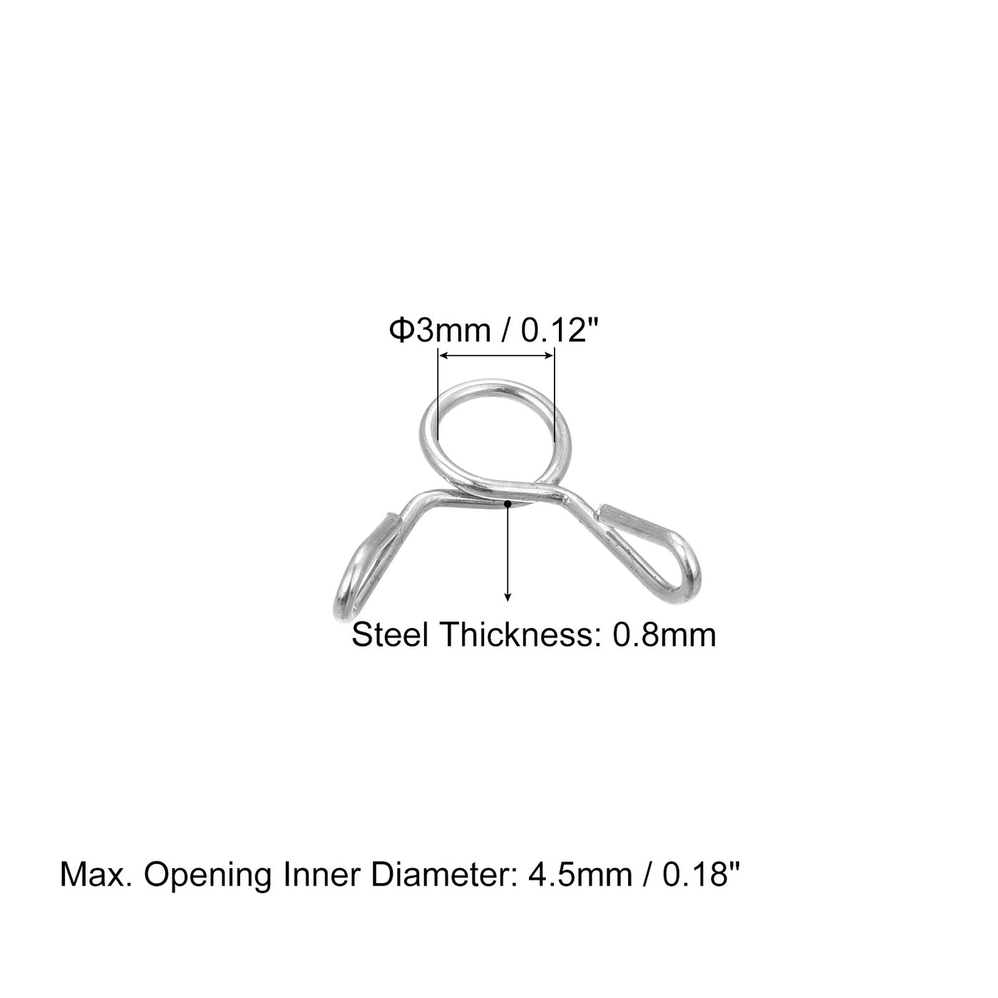 Harfington Fuel Line Hose Clips, 304 Stainless Steel Tubing Spring Hose Clamps