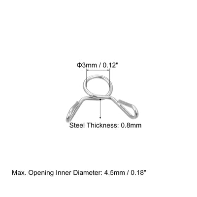 Harfington Fuel Line Hose Clips, 304 Stainless Steel Tubing Spring Hose Clamps