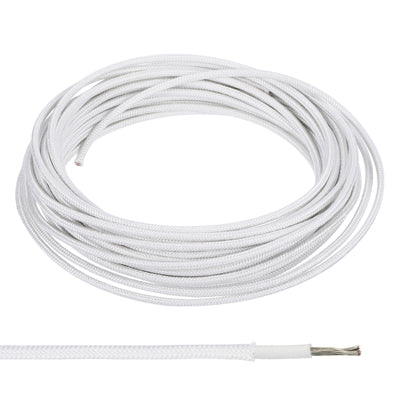 Harfington 9.8Ft 17AWG Electronic Wire, -30 to 200 Degree Celsius Insulated High Temperature Resistant Electrical Flexible Silicone Cable, White