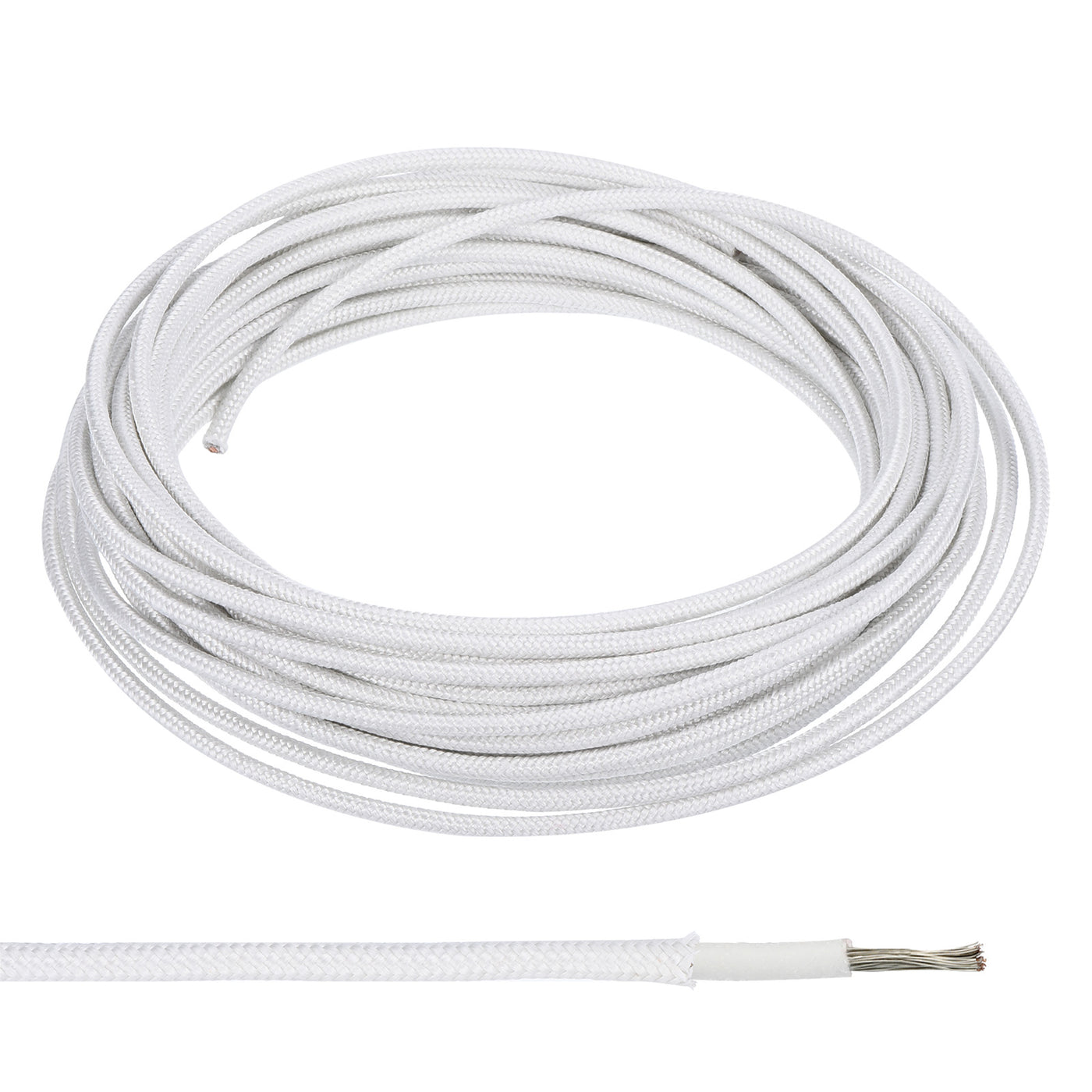 Harfington 39.4Ft 13AWG Electronic Wire, -30 to 200 Degree Celsius Insulated High Temperature Resistant Electrical Flexible Silicone Cable, White