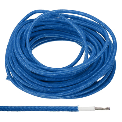 Harfington 9.8Ft 15AWG Electronic Wire, -30 to 200 Degree Celsius Insulated High Temperature Resistant Electrical Flexible Silicone Cable, Blue