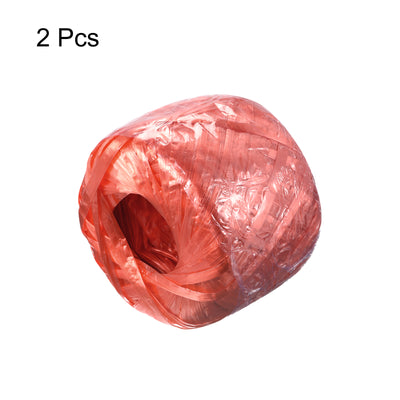 Harfington Polyester Nylon Plastic Rope Twine Household Bundled for Packing ,100m Red 2Pcs