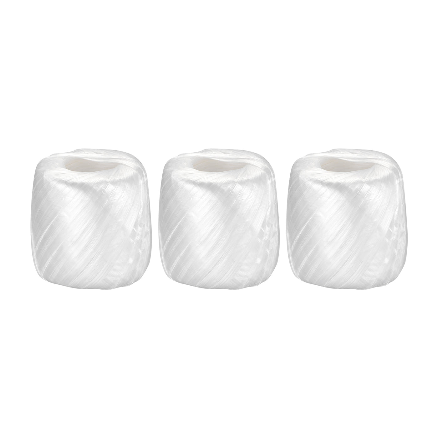 Harfington Polyester Nylon Plastic Rope Twine Bundled for Packing ,100m White 3Pcs