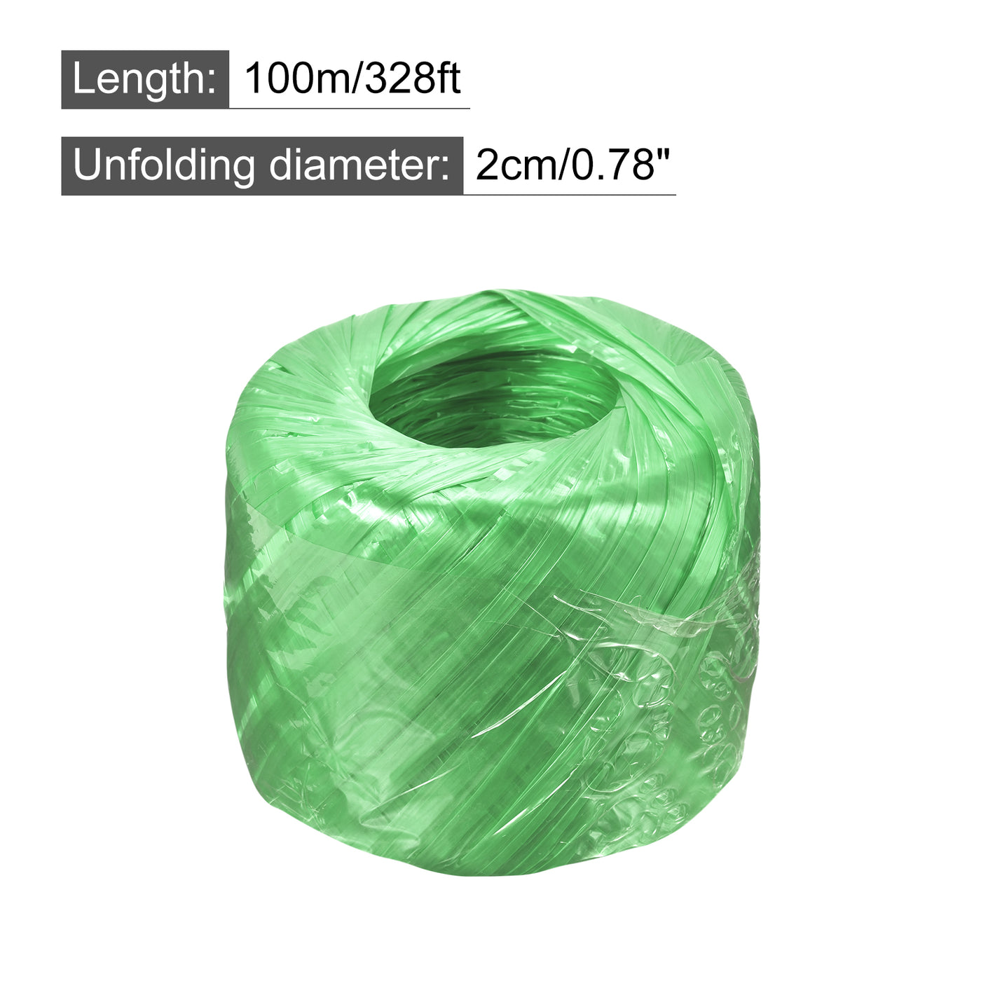 Harfington Polyester Nylon Plastic Rope Twine Bundled for Packing ,100m Green 1Pcs