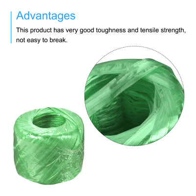 Harfington Polyester Nylon Plastic Rope Twine Bundled for Packing ,100m Green 1Pcs