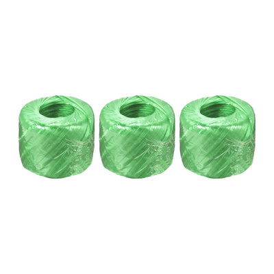 Harfington Polyester Nylon Plastic Rope Twine Bundled for Packing ,100m Green 3Pcs