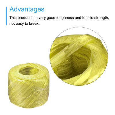 Harfington Polyester Nylon Plastic Rope Twine Bundled for Packing ,100m Yellow 1Pcs