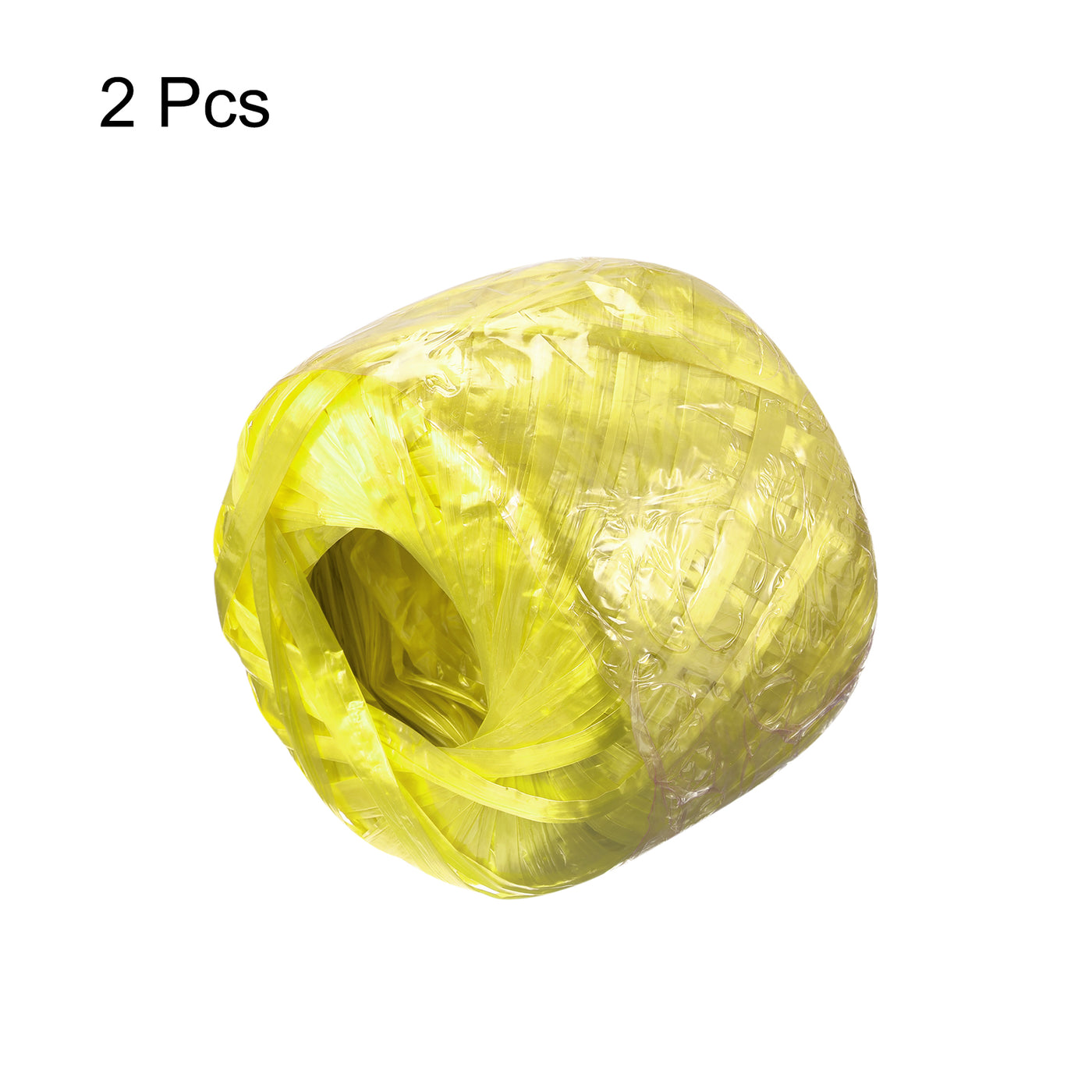 Harfington Polyester Nylon Plastic Rope Twine Bundled for Packing ,100m Yellow 2Pcs