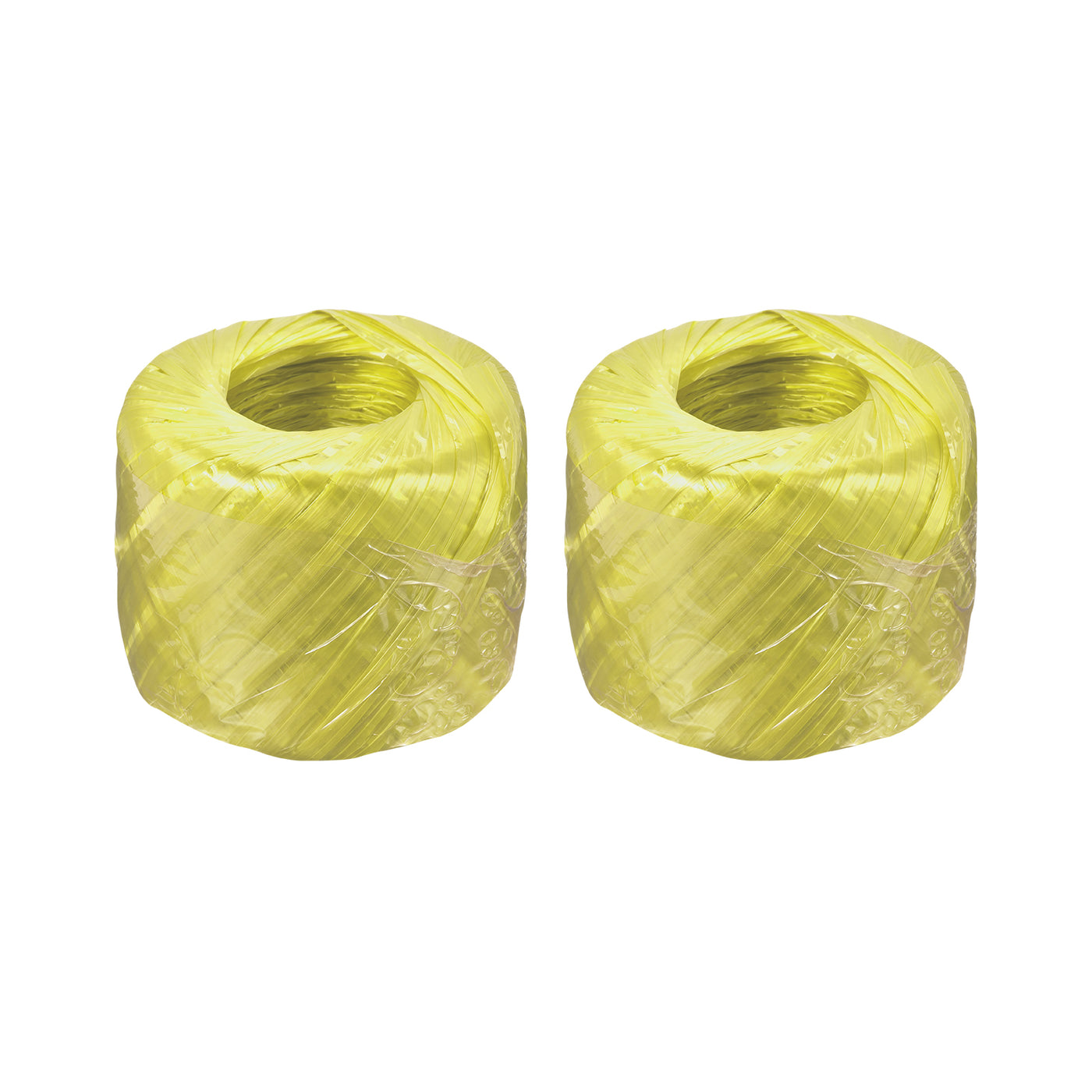 Harfington Polyester Nylon Plastic Rope Twine Bundled for Packing ,100m Yellow 2Pcs