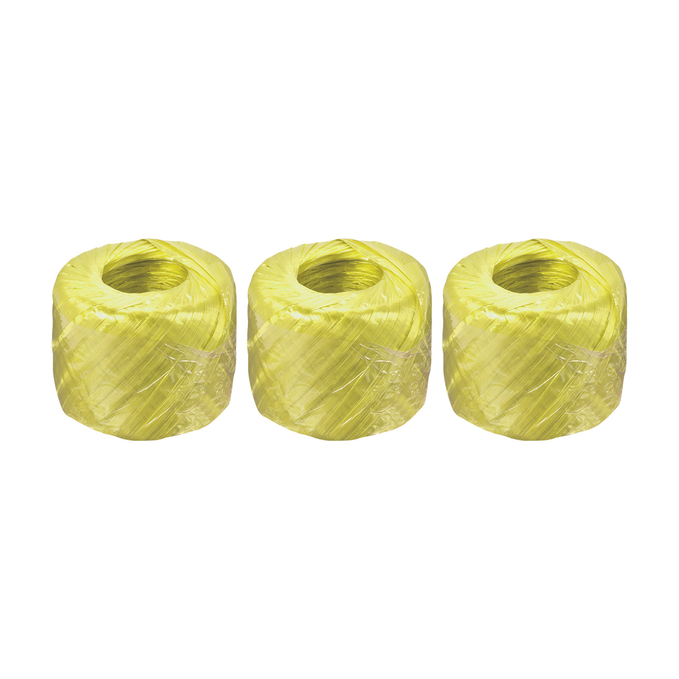 Harfington Polyester Nylon Plastic Rope Twine Bundled for Packing ,100m Yellow 3Pcs