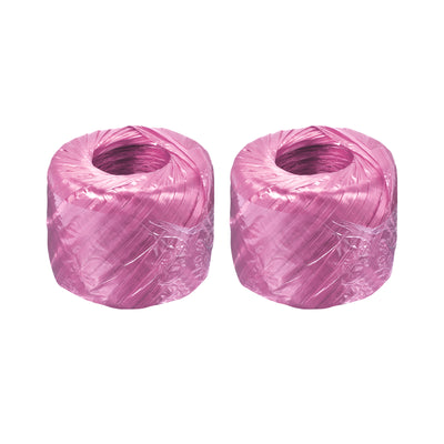 Harfington Polyester Nylon Plastic Rope Twine Household Bundled for Packing ,100m Pink 2Pcs