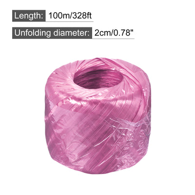 Harfington Polyester Nylon Plastic Rope Twine Household Bundled for Packing ,100m Pink 3Pcs