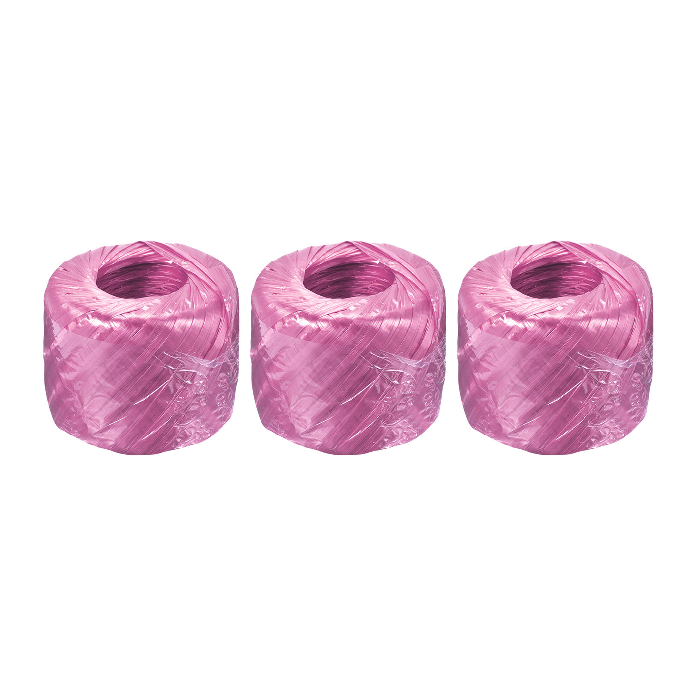 Harfington Polyester Nylon Plastic Rope Twine Household Bundled for Packing ,100m Pink 3Pcs