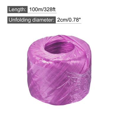 Harfington Polyester Nylon Plastic Rope Twine Bundled for Packing ,100m Purple 1Pcs