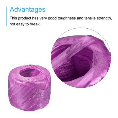 Harfington Polyester Nylon Plastic Rope Twine Bundled for Packing ,100m Purple 1Pcs