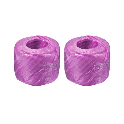 Harfington Polyester Nylon Plastic Rope Twine Bundled for Packing ,100m Purple 2Pcs