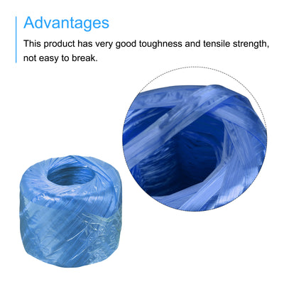 Harfington Polyester Nylon Plastic Rope Twine Household Bundled for Packing ,100m Blue 1Pcs