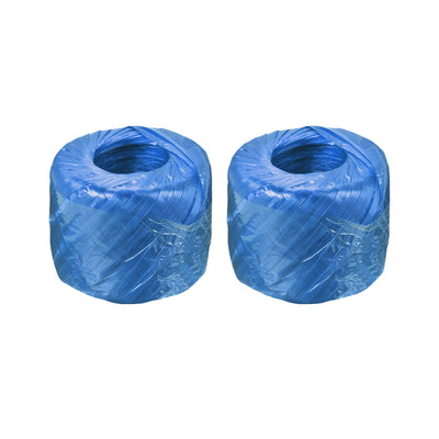 Harfington Polyester Nylon Plastic Rope Twine Household Bundled for Packing ,100m Blue 2Pcs