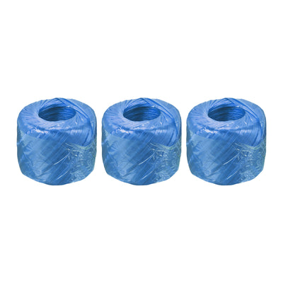 Harfington Polyester Nylon Plastic Rope Twine Household Bundled for Packing ,100m Blue 3Pcs