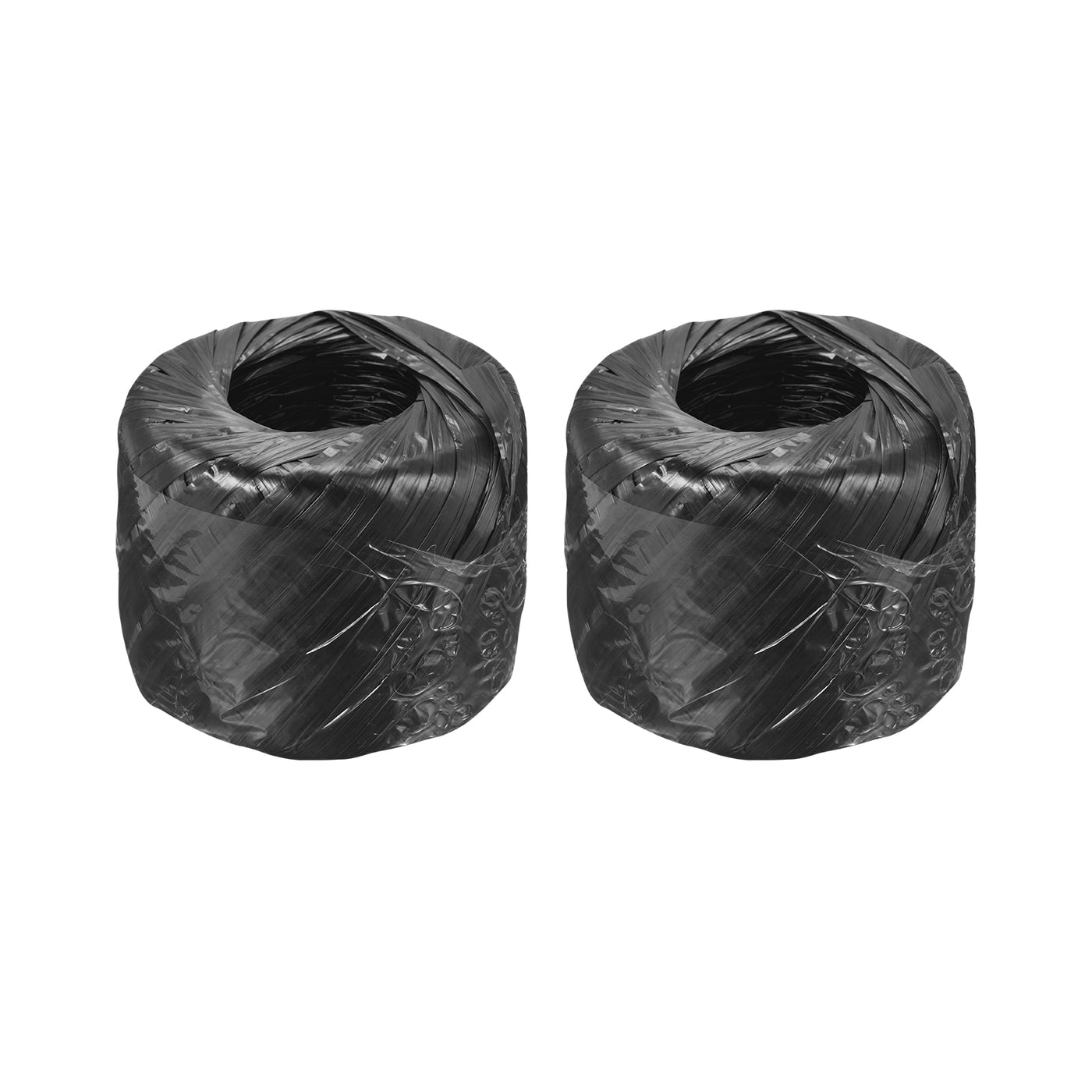 Harfington Polyester Nylon Plastic Rope Twine Bundled for Packing ,100m Black 2Pcs