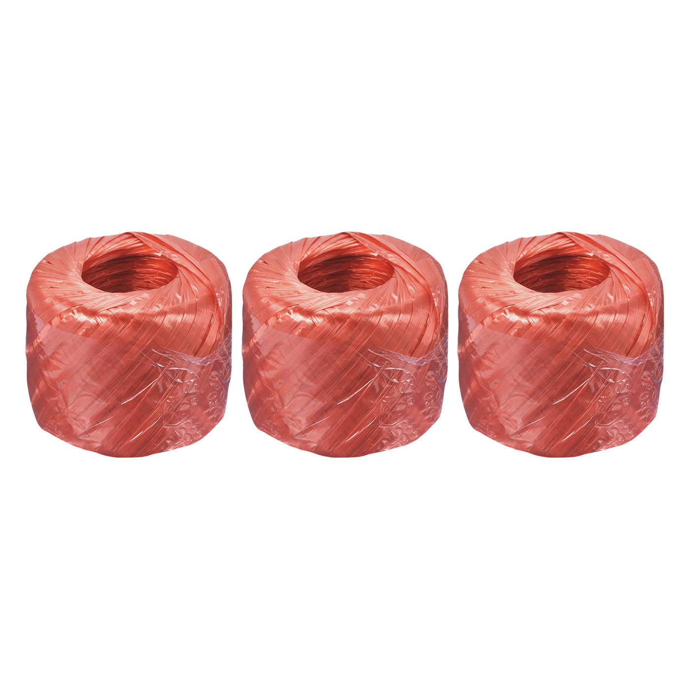 Harfington Polyester Nylon Plastic Rope Twine Household Bundled for Packing ,150m Red 3Pcs