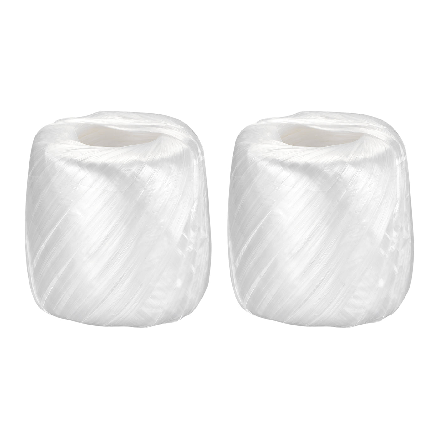 Harfington Polyester Nylon Plastic Rope Twine Bundled for Packing ,150m White 2Pcs