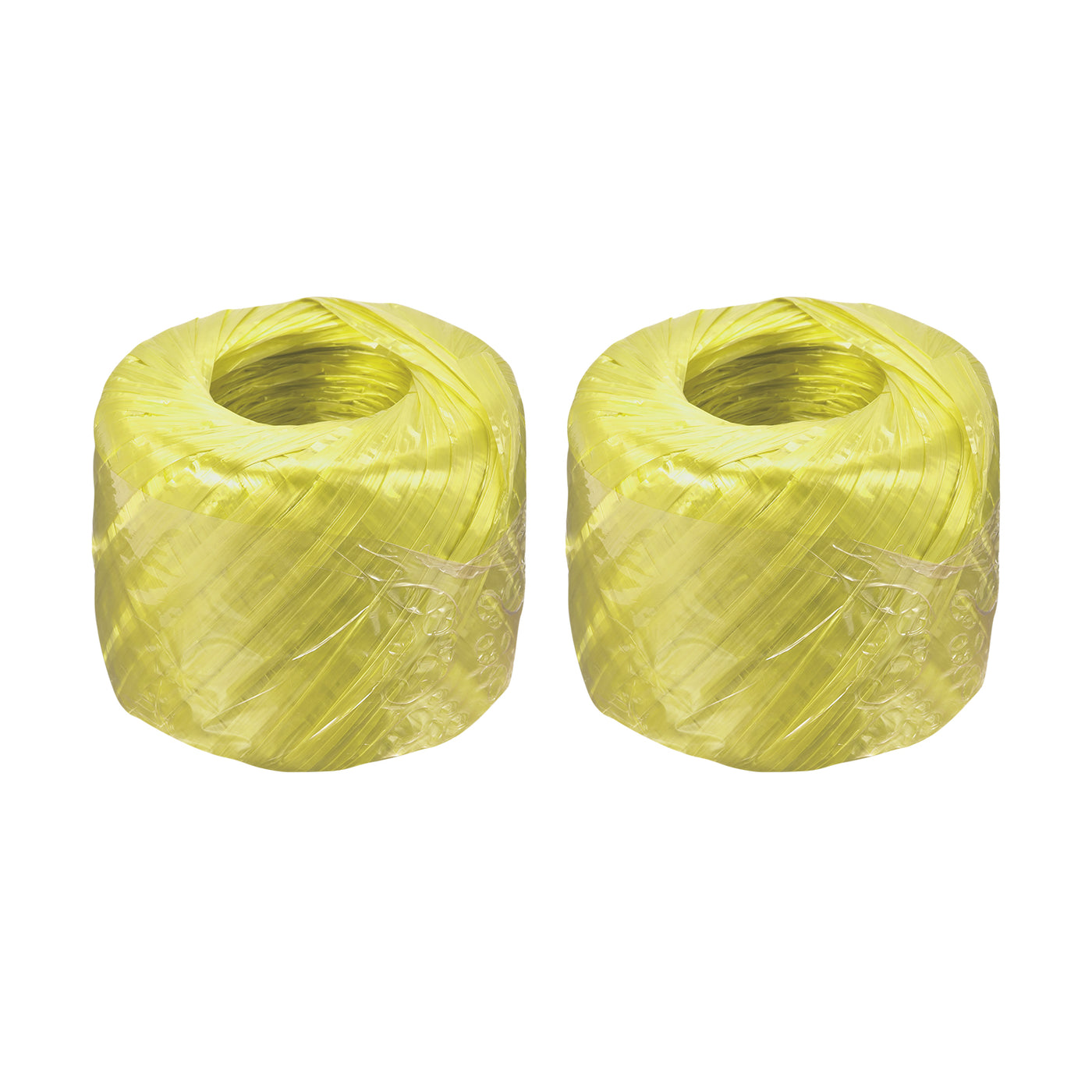 Harfington Polyester Nylon Plastic Rope Twine Bundled for Packing ,150m Yellow 2Pcs