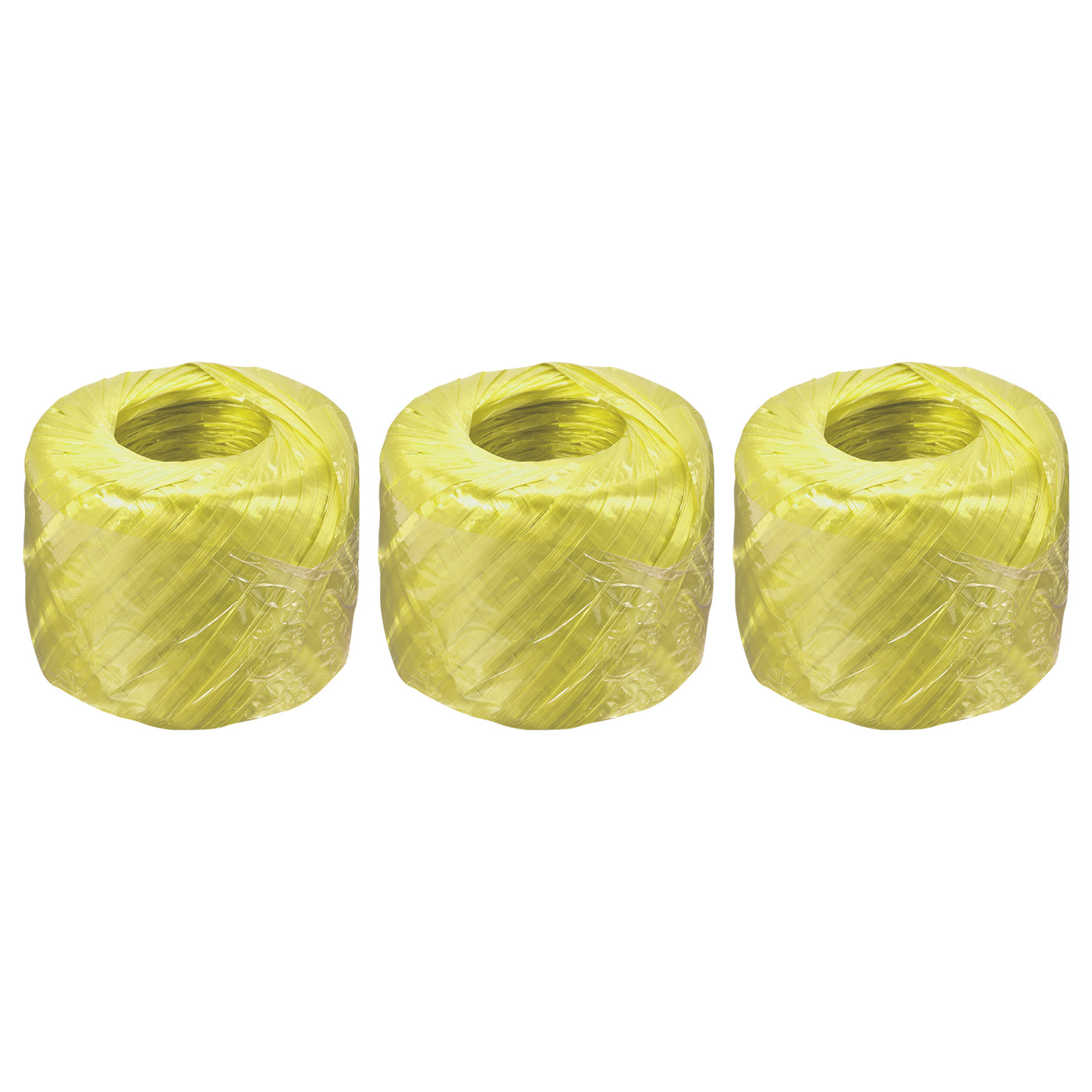 Harfington Polyester Nylon Plastic Rope Twine Bundled for Packing ,150m Yellow 3Pcs