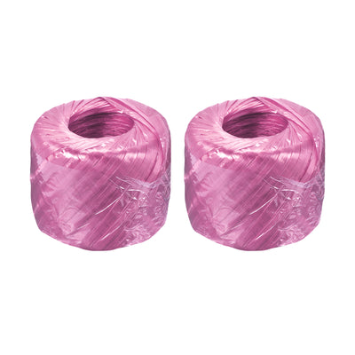 Harfington Polyester Nylon Plastic Rope Twine Household Bundled for Packing ,150m Pink 2Pcs