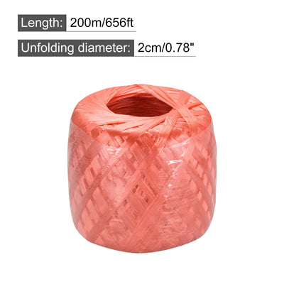 Harfington Polyester Nylon Plastic Rope Twine Household Bundled for Packing ,200m Red 1Pcs