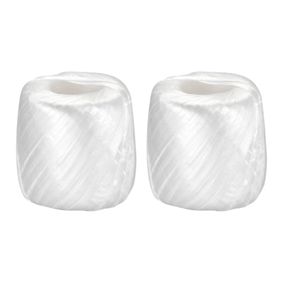 Harfington Polyester Nylon Plastic Rope Twine Bundled for Packing ,200m White 2Pcs