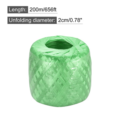 Harfington Polyester Nylon Plastic Rope Twine Bundled for Packing ,200m Green 1Pcs