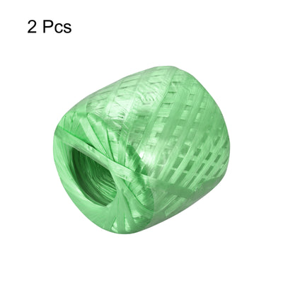 Harfington Polyester Nylon Plastic Rope Twine Bundled for Packing ,200m Green 2Pcs