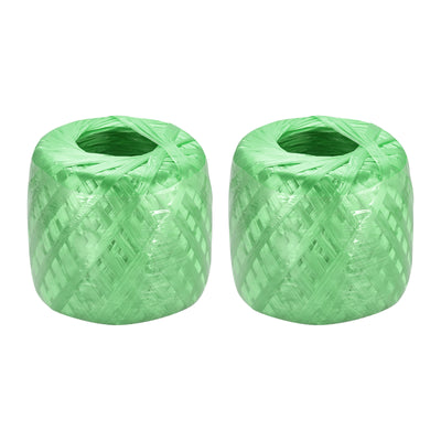 Harfington Polyester Nylon Plastic Rope Twine Bundled for Packing ,200m Green 2Pcs